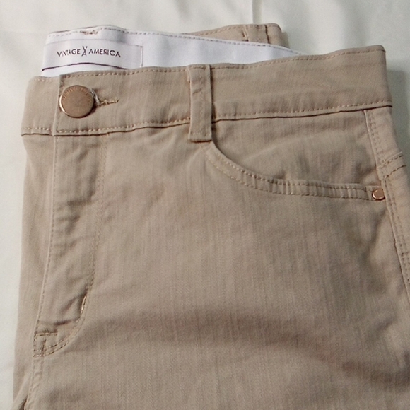 Vintage America Women's Tan Jeans - Picture 2 of 11
